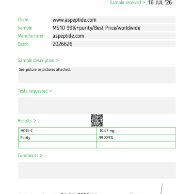 MOTs-c  10mg  COA